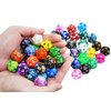 SmartDealsPro 50-Pack 20 Sided Dice D20 Polyhedral Dice with Pouch for DND RPG MTG Table Game