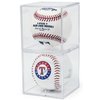 Grandstand Baseball Display Case, Clear Square Memorabilia Box for Autographed Baseball by THE ORIGINAL BALLQUBE. Made in The USA