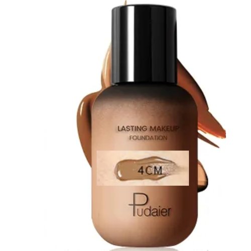 4CM - Concealing 24-Hour (Color: Cool Medium 4) Liquid Foundation For Face & Body Full Coverage - Invisible Pores, Covering Blemishes, 1 fl. oz
