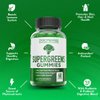 Supergreens Gummies - Daily Green Superfoods Supplement with Spinach, Broccoli, Moringa, Beet Root, Celery, Green Tea, & Acai for Immunity Support - Natural Raspberry Flavor, 60 Supergreen Gummies