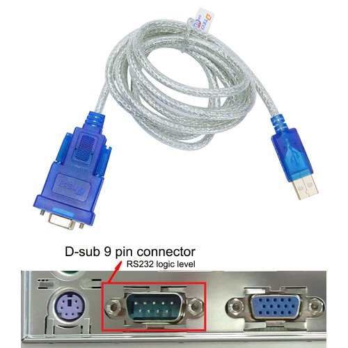 DTECH 6 Feet USB to RS232 DB9 Female Serial Adapter Cable Windows 11 10 8 7 Mac Linux Serial to USB 2.0 (PL2303 Chip)