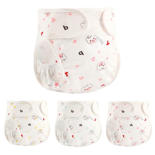 Reborn Baby Dolls Diapers for 17-24 Inch Newborn Baby Doll Diapers Reusable Adjustable Velcro 4-Piece Cute Bear Outfit Accessories