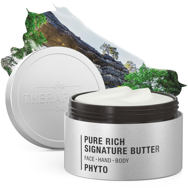 THERAPISPA Signature Body Butter with Cold-Pressed Shea, Hyaluronic Acid, Niacinamide (B3), Panthenol (B5) & Ceramides | Nourishing Cream for Body & Skin (Phyto, 7 oz)