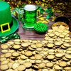 Sanwuta 400 Pieces St. Patrick's Day Gold Coins Plastic Lucky Coins Shamrock Leprechaun Coins St Patricks Day Decorations with 3 Leaf Clover for St. Patrick's Day Party Decoration(Assorted Style)