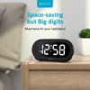 USCCE Small LED Digital Alarm Clock with Snooze, Easy to Set, Full Range Brightness Dimmer, Adjustable Volume with 5 Alarm Sounds, USB Charger, 12/24Hr, Compact Clock for Bedrooms, Bedside, Desk