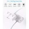 Flat Plug Power Strip, 6 Ft Ultra Thin Flat Extension Cord, 3 Outlets 3 USB Ports(2 USB C) Multi Plug Outlet Extender with No Surge Protector for Cruise Ship, Travel, Dorm Room Essentials
