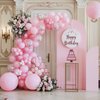 Pink Balloon Garland Arch Kit,120PCS Light Pink Metallic Pink with Pink Confetti Balloons,for Birthday,Baby Shower,Princess Wedding Party Decorations