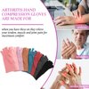 8 Pairs Arthritis Compression Gloves Relieve Muscle Pain Fingerless Gloves Bulk Typing Gloves for Women Men (Colorful, Medium)