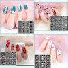 144Pcs Nail Vinyls Nail Art Stencil Sticker Set, 72 Designs of French Nail Airbrush Stencils, Acrylic Hollow Dual-use Nail Art Stickers DIY Manicure Decorative Supplies