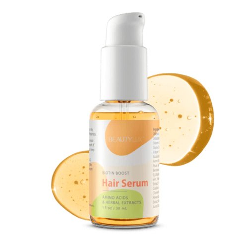BeautyLux Biotin Hair Boost Serum Amino acids with vitamin E & herbal extracts to help support hair's natural shine & thickness while helping target fine, dry, & dull hair, 1 oz.