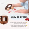 Wooden Rattle Toy Car Set 3PCS Baby Toy Skill Development Educational Toy Environmental Protection Toy Car