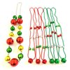 GZYSSL 7 Pcs Christmas Party Beads Necklaces Party Supplies Jingle Bell Jumbo Ball Beads Necklaces For Christmas Tree Party Decorations