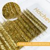HAICHER Colored Lash Extensions CC Curl 9-18mm Mixed Lash Trays, Holographic Lash Tinsel for Eyelash Extension (Gold, Volume)