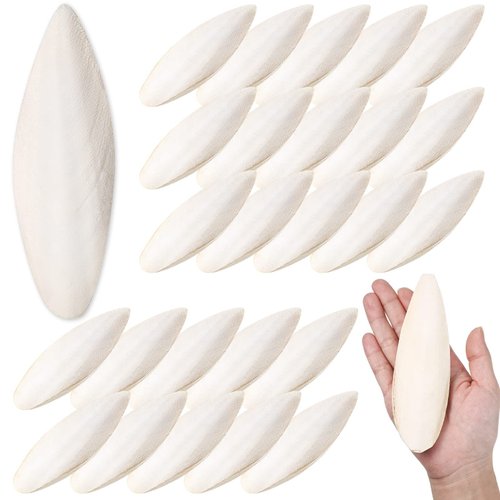 LEIFIDE 25 Pcs Bird Cuttlebone for Parakeets Natural Cuttlebone for Tortoises Snails Cuttlefish Bone Chew Toy Bird Calcium Stone for Parrots Cockatiels Budgie (4.33-5.11 in)