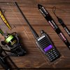Mirkit 2Х BAOFENG UV-82 MK5 8W Max Power Ham Radio VHF/UHF 144-148/420-450MHz Walkie Talkies with 2800mAh Li-ion Baofeng Battery Pack, Baofeng Programming Cable & Mirkit Lanyards