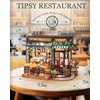 Rolife DIY Miniature House Kit 1:18 Coffe&Bar Dollhouse Diorama Model, Build Mini House Building Kit with LED Light Hobby Crafts for Adults Gift for Him Her (Tipsy Restaurant)