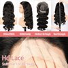 Anderah Body Wave Lace Front Wigs Human Hair 13x6 HD Lace Glueless Human Hair Wig Pre Plucked Natural Hairline Brazilian Human Virgin Hair Long Black Body Wave Wig for Black Women 180% Density 26Inch