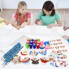 Cinrobiye 194 Pcs Christmas School Stationery Set Xmas Classrooms Exchange Stationery Party Favors Class Reward Prizes Notebooks Pencils Sharpener Erasers Stickers Stamps for Party Supplies (Snowman)