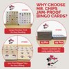 MR CHIPS Jam-Proof Fingertip Slide Bingo Cards with Sliding Windows - 10 Pack in Tan Style