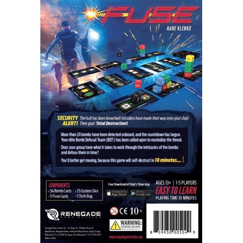 Renegade Game Studios FUSE Board Game, For Ages 10+, Playing Time 10 Minutes, 1 - 5 Players, Cooperative Dice Game