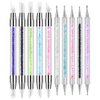 10pcs Nail Art Gel Carving Pen Nail Dotting Tool Silicone Nail Brushe Set Nail Tools Pottery Clay Sculpting Tools,Acrylic Nail Dotting Pen 2 Way Double Ended