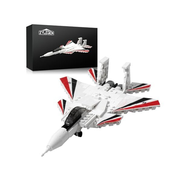 ZYLEGEN Fighter Building Set, Military Fighter Jet Building Block, F15 Wars Aircraft Jet Blackbird Building Kit for Children and Adult，Christmas, Holloween, Birthday Gift(232Pcs)