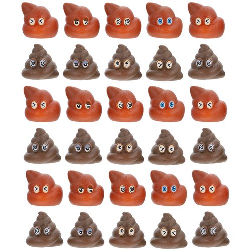 Kids Toys Fake Poop Squeeze Tricky Props: 40pcs Funny Joke Tricky Toys Rubber Prank Props Halloween Trick Poops for Kids Party Favors Kids Basketball