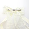 Beige Lace Hair Bows, Aesthetic Hair Bows for Women, Lace Hair Bow Clips, Lace Hair Ribbon Bow Metal Clips, Hair with Long Tail Hair Accessories, Cute Hair Accessories