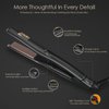 JINRI 0.8 Inch Hair Straightener Titanium Plate Medium-Sized Flat Iron,Perfect Travel Size Hair Straightener Dual Voltage