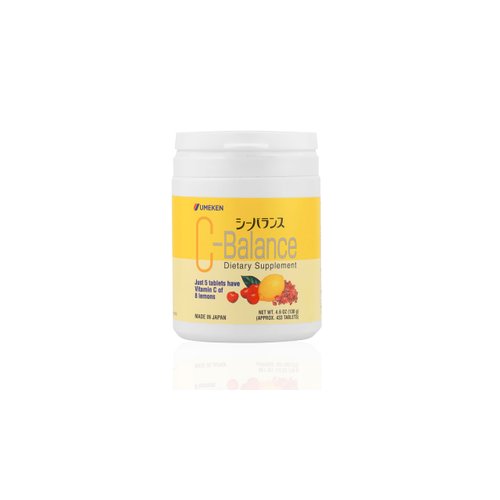 Umeken C-Balance High Potency Vitamin C - Chewable, Contains Antioxidants, Citric Acid, Gamma-linolenic Acid (130g), 3 Months Supply, Pack of 1