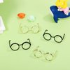 jojofuny 20pcs Doll Glasses Miniature Dress Eyeglasses, Small Doll Costume Glasses, Miniature Round Eyeglasses, for Dolls Pets Costume Accessories Cosplay