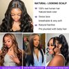 Miss GAGA Body Wave HD Transparent Lace Front Wigs Human Hair for Black Women 180% Dentisy 26 Inch 13x4 Body Wave Frontal Wig Pre Plucked with Baby Hair Brazilian Glueless Virgin Hair Natural Color