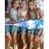 YanZonic Mermaid Scale Temporary Tattoos - 12 Sheets Girls Temporary Tattoos, Charming Mermaid Temporary Tattoos for Kids Adults, Enjoyable Mermaid Birthday Party Favors