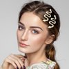 2PCS Snake Hair Clip Sparkly Rhinestones Snake Hair Pins, Alloy Crystal Snake Hair Party Snake Headband and Headpiece Accessories Headdress for Women Girls (Gold)