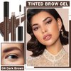 QIUFSSE Eyebrow Mascara Brown Brow Glue,2PCS Waterproof Eyebrow Gel Tinted Gel Para Cejas Natural Eyebrow Makeup for Women-2PCS 04 Dark Brown