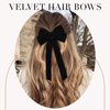 Velvet Hair Bows with Alligator Clips - 4 PCS Hair Accessories for Women, Girls, Teens, and Toddlers - Burgundy and Black Bows