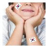 Womaha 30 Sheets South Korea Flag Temporary Tattoos Fans Face Tattoo Stickers for Adults Kids Group Activity Props