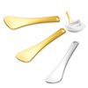Gjinxi Metal Cosmetic Spoon 3 Pcs Mini Spoon Beauty Scoop Mask Shovel Applicator Skin Treatments Tools Reusable Tiny Shovel Gold Color Silver Spoon Fit Facial Cosmetic, Eye Cream, Body Care(Spatula)