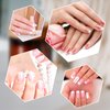 Nail Strips Nail Stickers, 1200 Pcs 40 Sheets French Manicure Nail Stickers Strips Self Adhesive Nail Sticker Tips White Half Moon Shaped Nail Guides Strips Decals for Decoration DIY Tools
