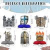 Gersoniel 10 Pcs Medieval Party Decorations Medieval Knights Decorations Knight Birthday Party Supplies Medieval Honeycomb Centerpiece Castle Table Centerpiece Medieval Table Topper for Baby Shower
