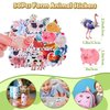 Winrayk 98Pcs Farm Animals Party Favors Barnyard Birthday Supplies, Drinking Straw Mini Bubble Wand Slap Bracelet Keychain Sticker Teen Kid Farm Theme Pinata Filler Goody Bag Stuffer Farm Party Favors