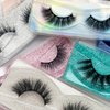 Fluffy Lashes 18mm False Eyelashes 30 Pairs 10 Styles Mixed Natural 9D Faux Mink Lashes Bulk Soft Reusable Fake Eyelashes Wholesale Lash with Glitter Portable Boxes