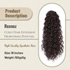 Rexnoz 18 Inch Curly Ponytail Extension Drawstring ponytail Clip in Hair Extensions for women Curly Synthetic Hairpiece for Daily Use party(Dark Brown)