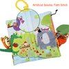 bebe mondo Jungle Baby Book Toys,Baby Books 0-6 Months,Touch and Feel Crinkle Cloth Books for Babies Infant Toys 0-3-6-12-18 Months,Interactive Infant Sensory Soft Toys,Shower Baby for Boys Girls