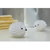 Kikkerland Hedgehog Laundry Dryer Balls, Reusable Laundry Softener, Reduces Clothing Wrinkles and Saves Drying Time, Plastic, White, 1 EA, Set of 2