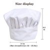White Chef Hat for Men Women Adults,Elastic Band Adjustable Cotton Chefs Hat Hibachi Chef Works Hats Chef Cap Cook Hat