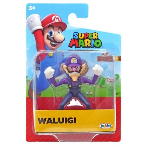 Super Mario Action Figure 2.5 Inch Waluigi Collectible Toy - Packaging May Vary