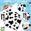 Chengu 100 Pieces Cow Print Napkins 2 Layers Cow Print Party Supplies Farm Animal Party Napkins for Animal Themed Birthday Party Western Party, 5 x 5 Inches