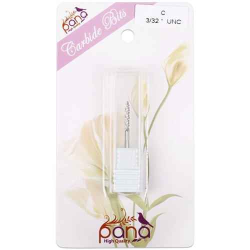 Pana 3/32" Under Nail Cleaner Safety Nail Carbide Bit - For Electric Dremel Drill Machine (Coarse, Silver)