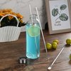 4 piece set 10Inch/25.8cm Silver Stainless Steel Coffee Stirrer Spoon,Round Solid Long Handle Cocktail Stirrer,Beverage Iced Tea Stirring Stick